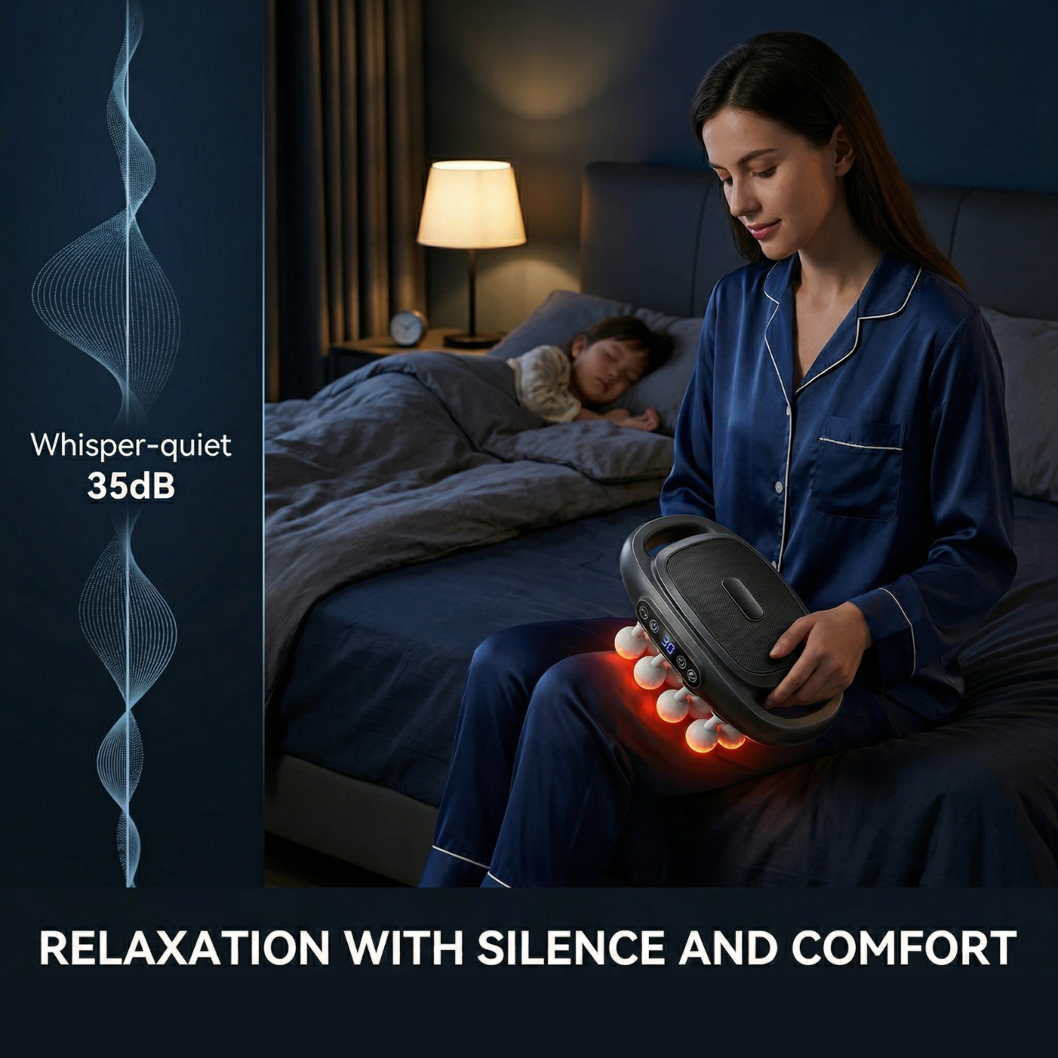 16 Head Massage Gun Deep Tissue - 30 Speed Settings, 3 Modes, Quiet Motor, Muscle Pain Relief & Recovery Device