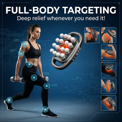 16 Head Massage Gun Deep Tissue - 30 Speed Settings, 3 Modes, Quiet Motor, Muscle Pain Relief & Recovery Device